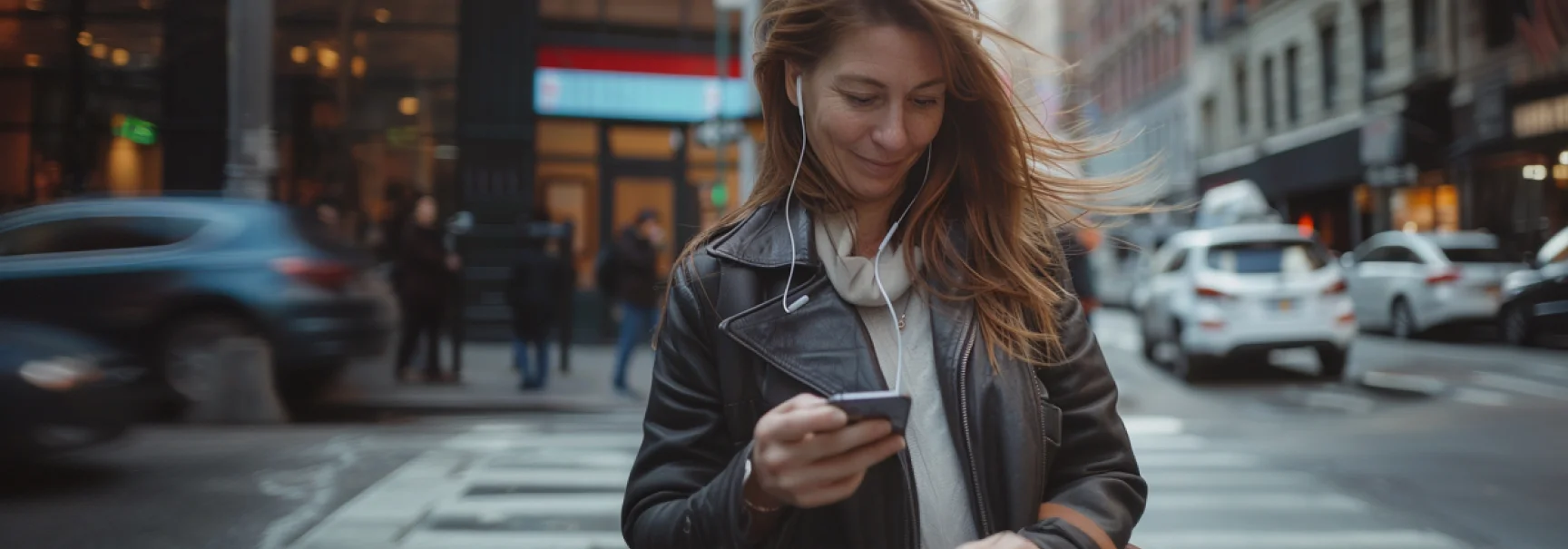 Mujer con cascos escuchando noticias de medios digitales